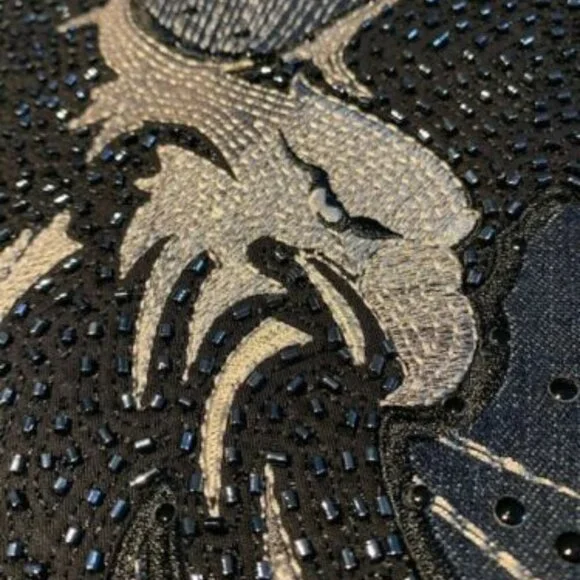 Harley Davidson Women's Denim Bling Eagle Jacket - Picture 6 of 7